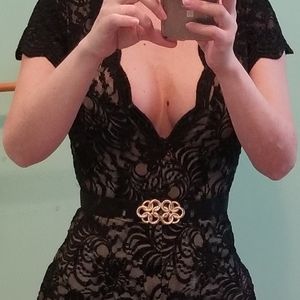 Elastic Lace Jumpsuit